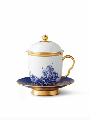 Pearls d Orient four-piece lid cup - Gold