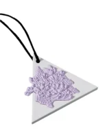 Natural WHITE ADMIRING PURPLE - Gypsum Fragrance Diffuser Hanging Piece
