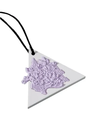 Natural WHITE ADMIRING PURPLE - Gypsum Fragrance Diffuser Hanging Piece