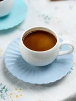 Moonlight 2-Piece Coffee Cup and Saucer Set (180ml - Dark Gray)