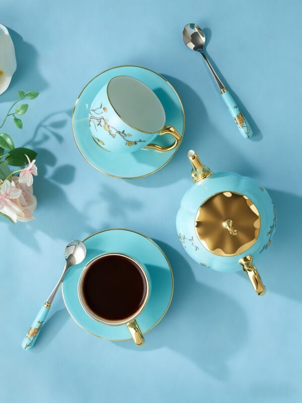 Lady Turquioa 8-piece Travel Coffee Set (480ml)